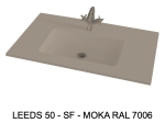 Plan vasque lavabo sur mesure : L 60 à 201 x P 40 à 51 cm, finition lisse mate, 10 couleurs au choix, Anti bactérien, résine Akrytan® teinté dans la masse, Livraison Offerte.